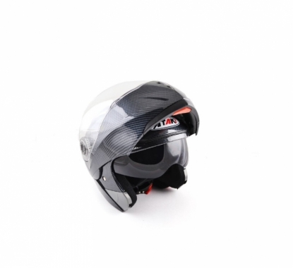 Шлем (модуляр) Ataki FF105 Carbon черный/серый глянцевый