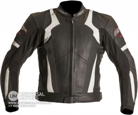 Куртка RST кожа Moto Черный-Белый