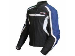 Куртка мотоциклетная (кожа) Street Fighter черно-синий MICHIRU