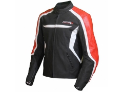 Куртка мотоциклетная (кожа) Street Fighter черно-красное MICHIRU