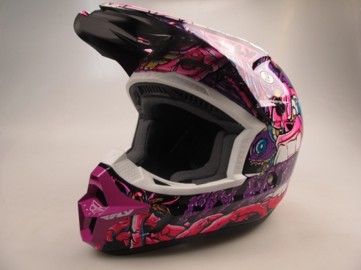 Шлем детский кроссовый Fly Racing  kinetic jungle фиолетовый