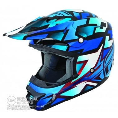Шлем (кроссовый) Fly Racing KINETIC BLOCK OUT синий/черный глянцевый