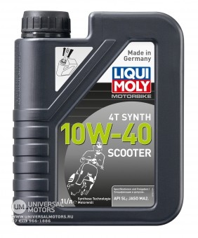 Моторное масло (синтетическое) для скутеров Scooter Synth 4T 10W-40 (1л) LIQUI MOLY