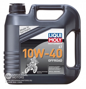 Моторное масло (синтетическое) для мотоциклов OFFROAD 4T 10W-40 (4л) LIQUI MOLY