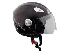 Шлем VEGA (открытый со стеклом) HD 306 Solid черный глянцевый