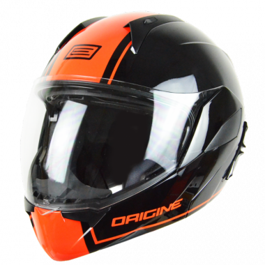 Шлем (модуляр) Origine Riviera Dandy черный/оранжевый глянцевый