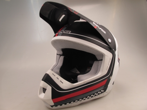 Шлем (кроссовый) EVS T5 RALLY черный/белый/красный матовый