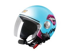Шлем (открыты со стеклом) ORIGINE PRONTO Lipstick голубой/розовый глянцевый