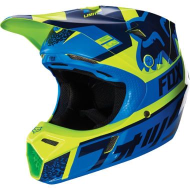 Шлем подростковый Fox V3 Divizion Youth Helmet Blue/Green