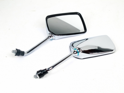 Зеркала для мотоцикла Honda CB400 прямоугольные,хром