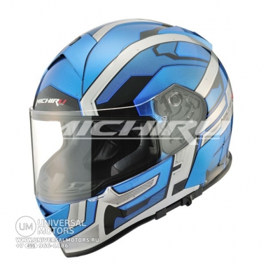 Шлем (интеграл) MI 167 RoboMech Blue (с солнцезащитным стеклом)