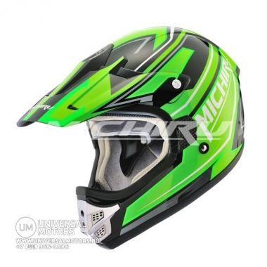 Шлем (кросс) MICHIRU MC 130 TTR Green