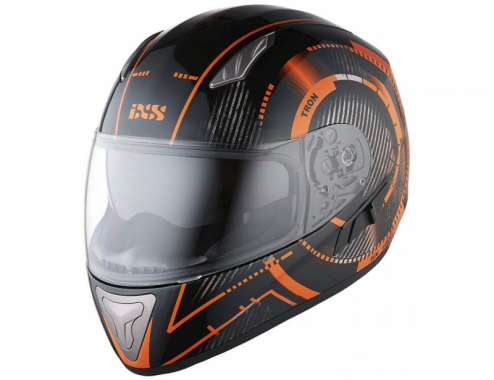 Шлем IXS интеграл HX 1000 TRON черно-оранжево-серебро