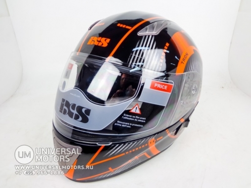 Шлем IXS интеграл HX 1000 THON чёрно-оранжево-серебристый