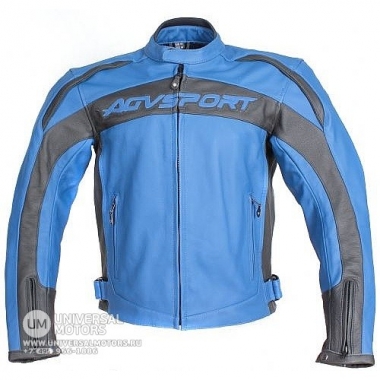 Куртка AGVSPORT кожаная Topanga синяя