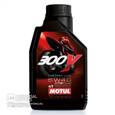 Мотор/масло MOTUL 300V 4T FL road racing, 5W-40, 1 л.