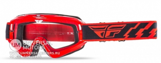 Очки для мотокросса FLY RACING FOCUS (2016) красные, прозрачные